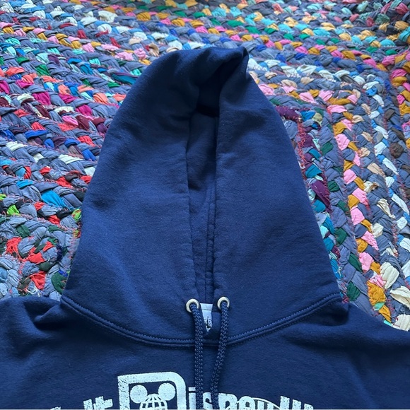Walt Disney World Mickey Mouse Hoodie Navy Blue Sweatshirt Unisex Size Large - Picture 4 of 15
